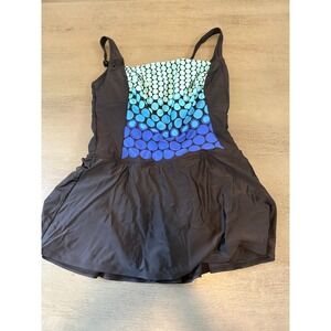 black blue GABAR one piece swimsuit size 14